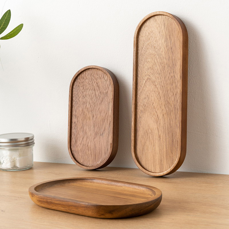 Food In Japanese Snacks - Plateau alimentaire en bois massif, rond