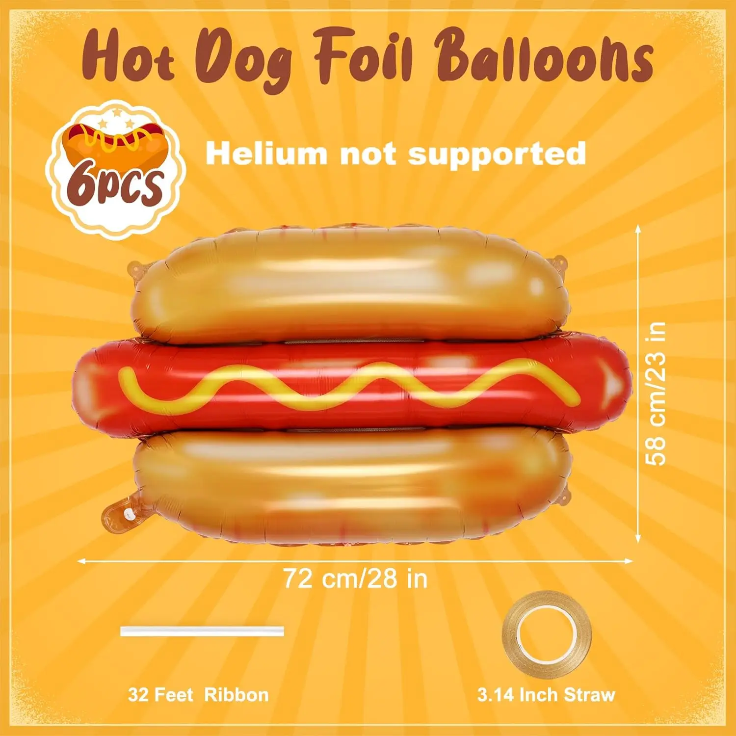 6 ballons géants en forme de h - Food Giant Snacks avis et prix