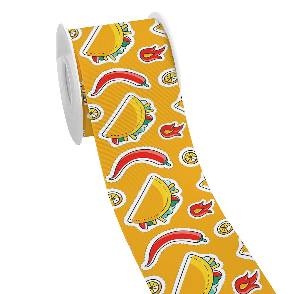 Ruban gros-grain imprimé motif - Food Snacks Pictures avis et prix