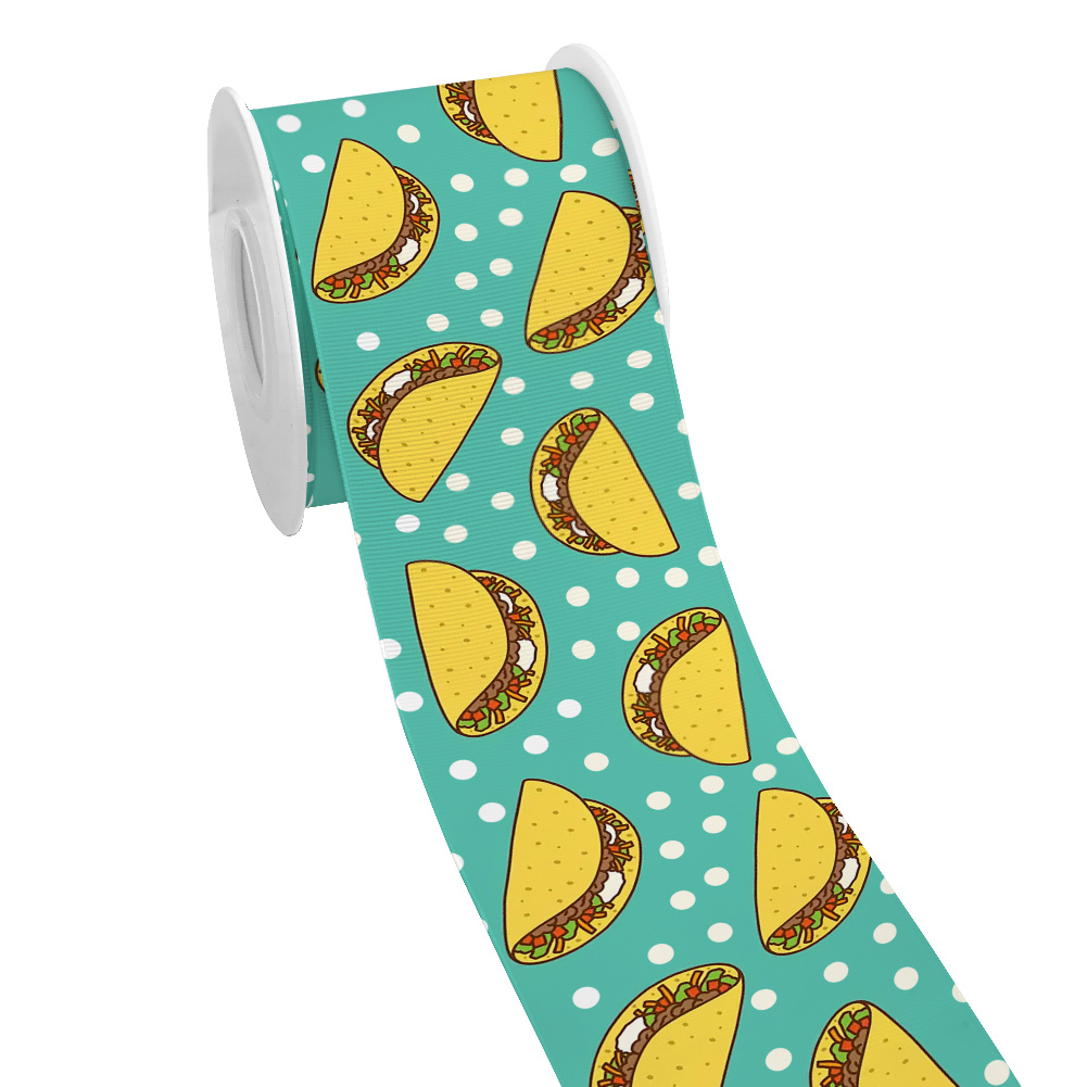 Ruban gros-grain imprimé motif - Food Snacks Pictures avis et prix